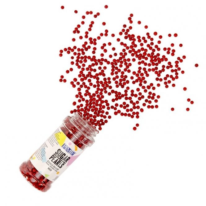 PME Sugar Pearls - Red (100g / 3.5 oz) 4mm
