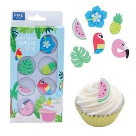 Tropical Edible Cupcake Toppers Cake Decorations 