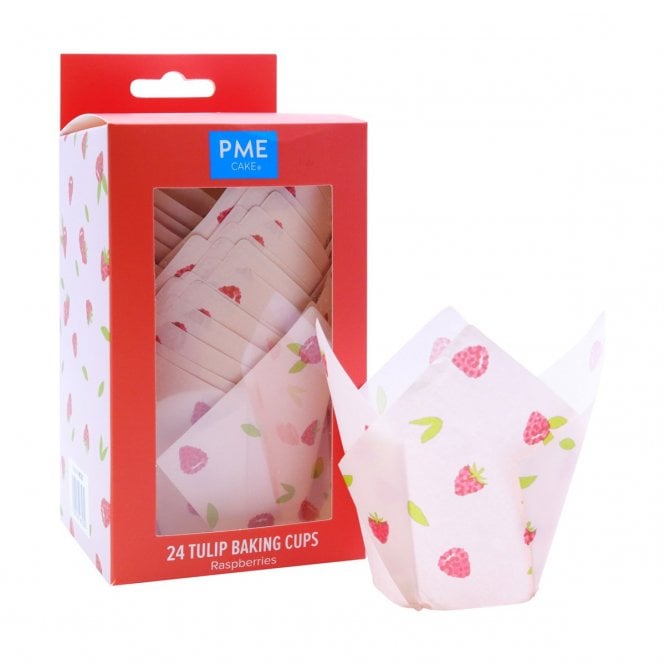 PME Tulip Muffin Cases – Raspberry 24 Pack