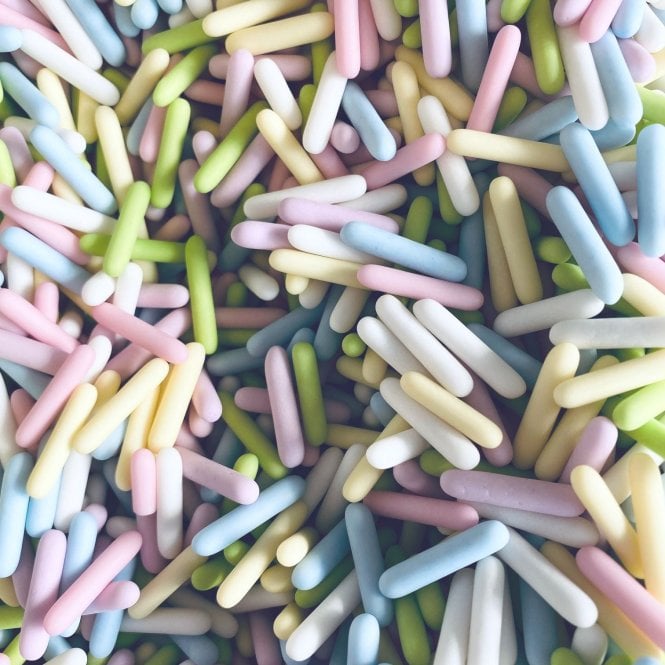 Purple Cupcakes Matt Macaroni Rods - Refreshers Mix - 60g