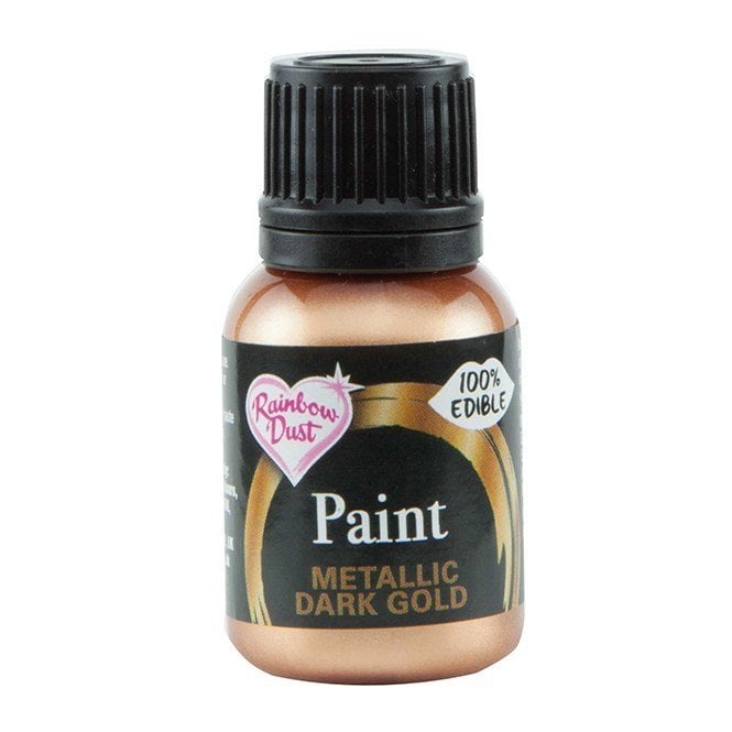 Rainbow Dust Edible Food Paints - Metallic Dark Gold