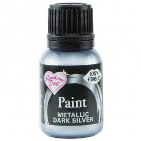 Edible Food Paints - Metallic Dark Silver