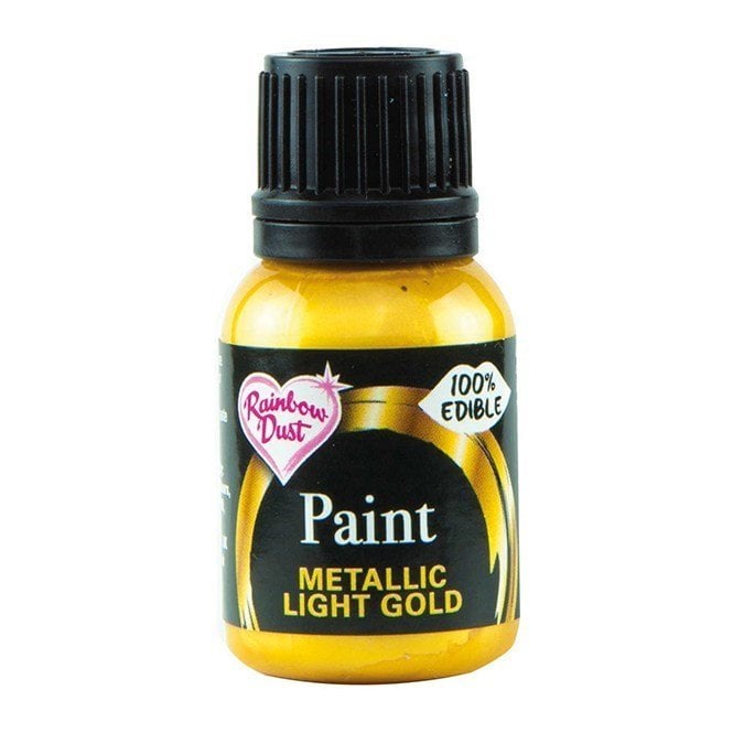 Rainbow Dust Edible Food Paints - Metallic Light Gold