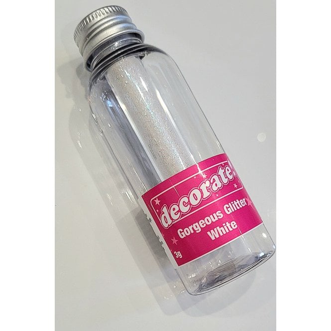 Scrumptious Sprinkletti Food Contact Glitter - White Iridescent 3g - Non-Toxic