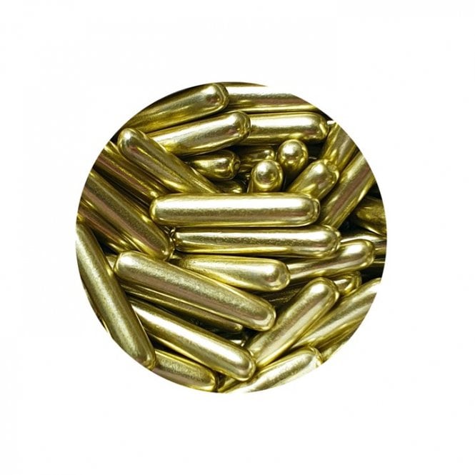 Scrumptious Sprinkletti Macoroni Rods - Gold - 80g 