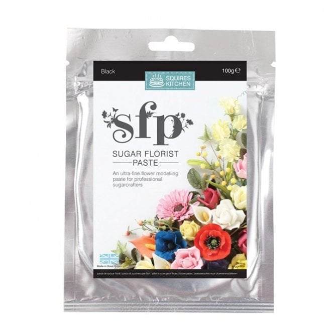 Squires Kitchen Sfp Florist Paste Black 100g