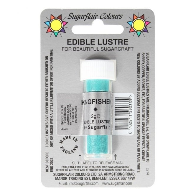 Sugarflair Edible Lustre Dust-Kingfisher