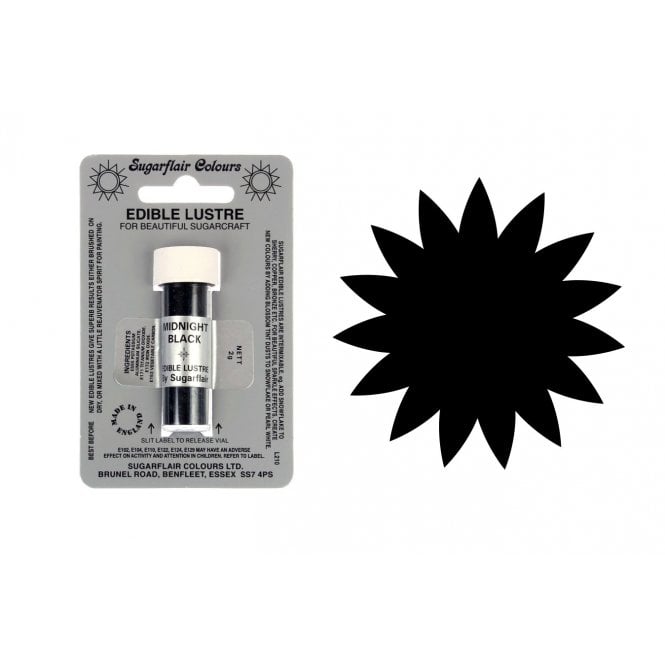 Sugarflair Edible Lustre - Midnight Black