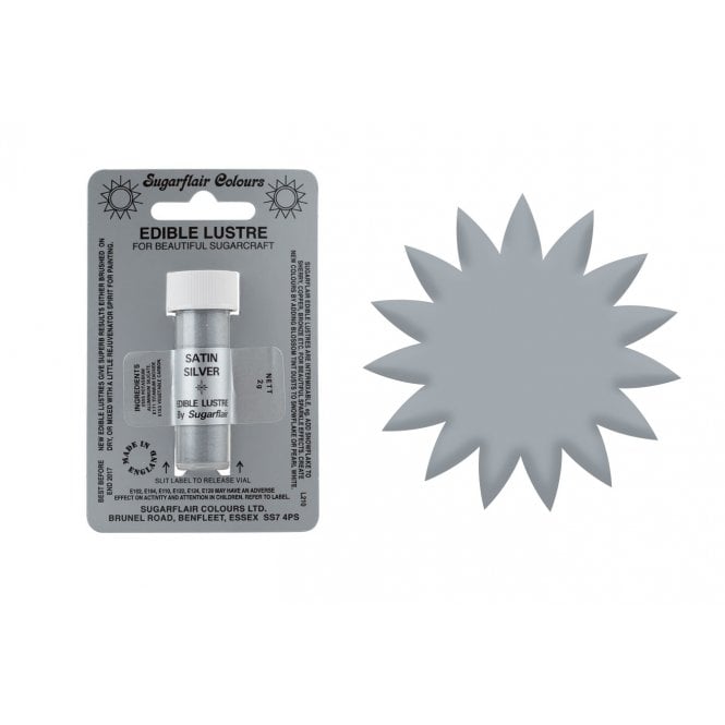 Sugarflair Edible Lustre - Satin Silver