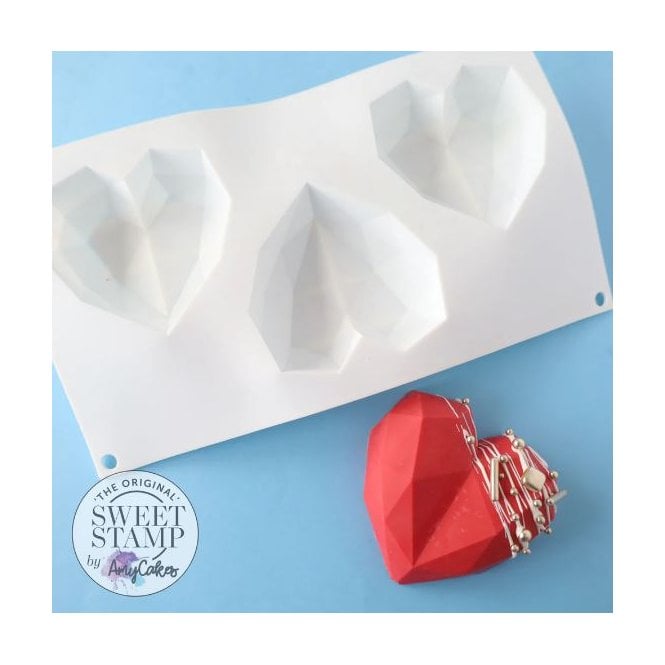 Sweet Stamp Geometric Heart Mould - Regular