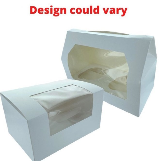 The Cake & Sugarcraft Store 2 Hole Cupcake Box white