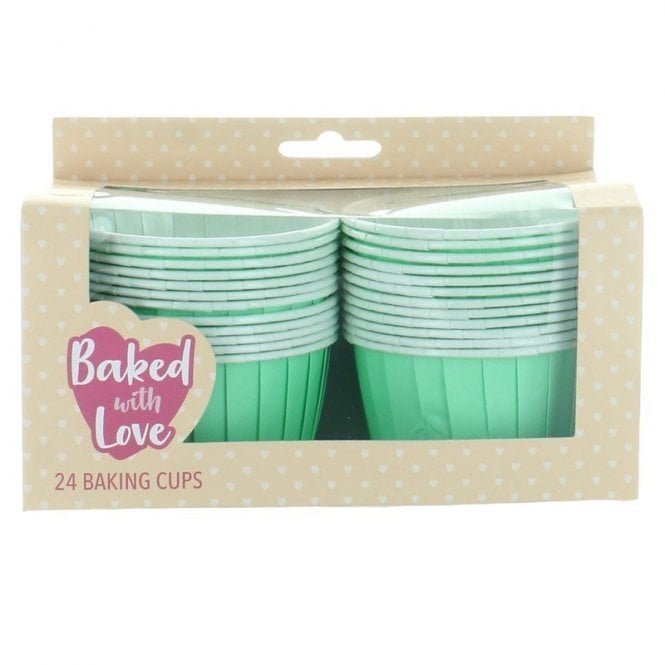 The Cake & Sugarcraft Store 24 Baking Cups Aqua/Mint Green