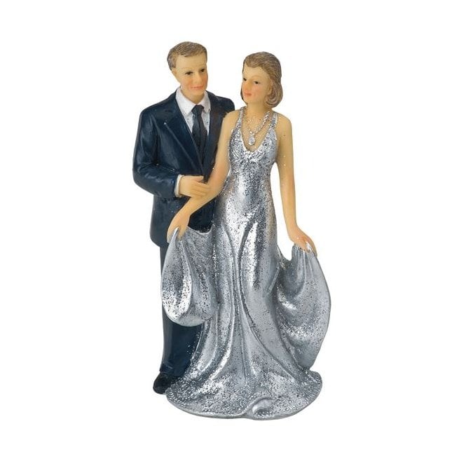 The Cake & Sugarcraft Store 25th Silver Wedding Anniversary Figures Embrace