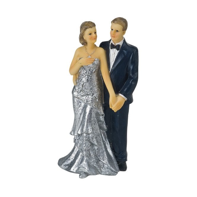The Cake & Sugarcraft Store 25th Silver Wedding Anniversary Figures Holding Hands
