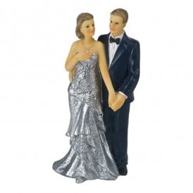 25th Silver Wedding Anniversary Figures Holding Hands