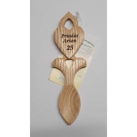 60 Diamond Wedding/Priodas Ddiemwnt LoveSpoon Hand Crafted