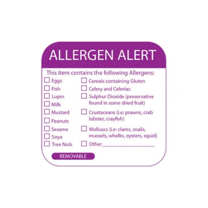 The Cake & Sugarcraft Store Allergen Labels - Pack of 100 