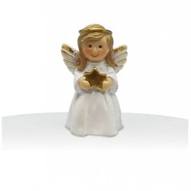 Angel Christmas Cake Topper Ceramic