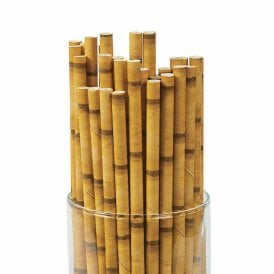 Bamboo Print Straws