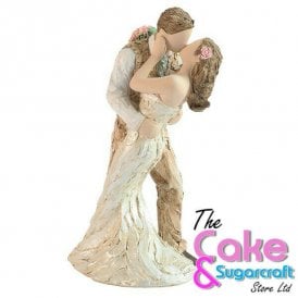 Bride & Groom Wedding Topper Loving Embrace