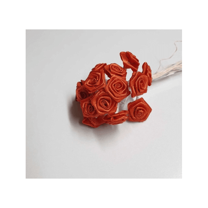 The Cake & Sugarcraft Store Bronze Copper Ribbon Roses Flower Spray