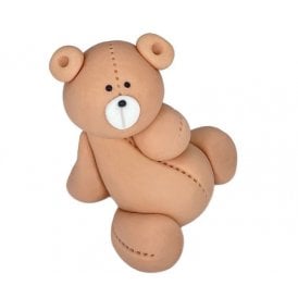 Brown Teddy Bear Edible Cake Topper Relaxing