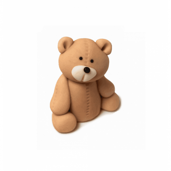 The Cake & Sugarcraft Store Brown Teddy Bear Edible Cake Topper Sitting