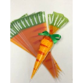 Carrot Party Bags Treat Cones 10 Pack