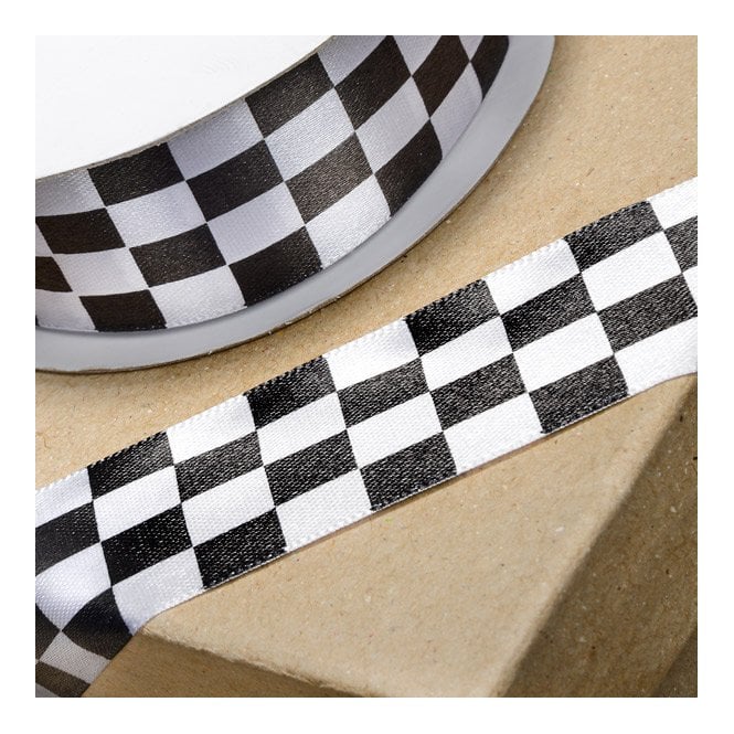 The Cake & Sugarcraft Store Checkered Flag Ribbon
