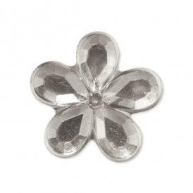 Clear Daisy Self Adhesive Crystal Set of 24
