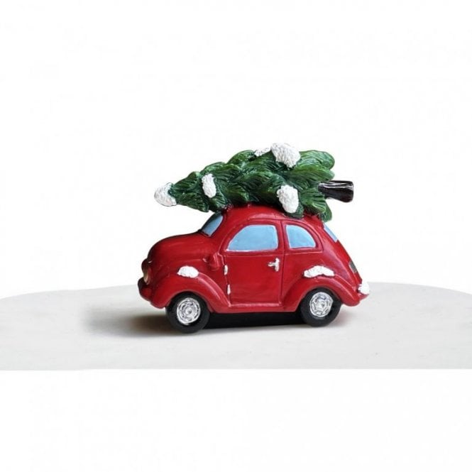 The Cake & Sugarcraft Store Collecting the tree Car Cake Topper Ceramic