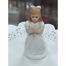 Communion Christening Kneeling Girl