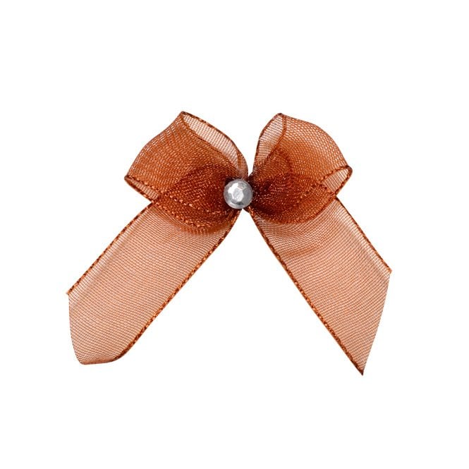 The Cake & Sugarcraft Store Copper Bows Self Adhesive Crystal Set of 12