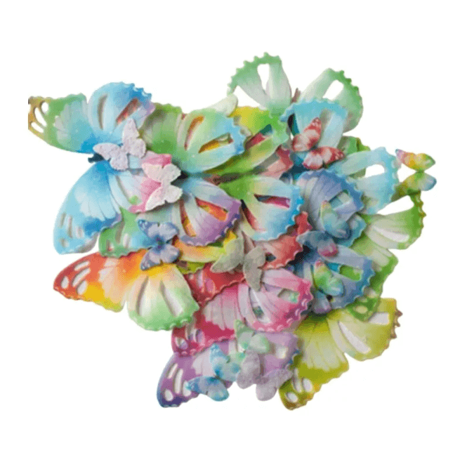 The Cake & Sugarcraft Store Crystal Candy Edible Waffer Butterflies