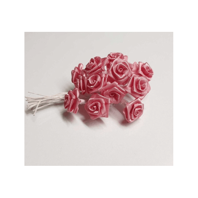 The Cake & Sugarcraft Store Dusky Rose Ribbon Roses Flower Spray 