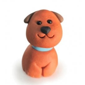 Edible Sugar Brown Dog Cake Topper