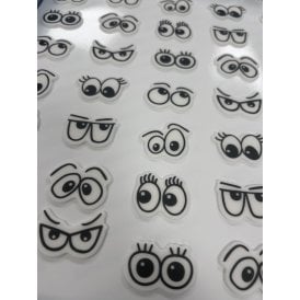 Edible Sugar Cartoon Eyes - Pack of 12