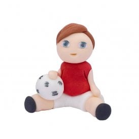 Edible Sugar Footballer - Red Shirt 
