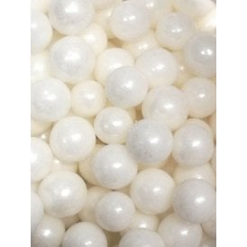 Edible Sugar Pearls Dragees Sprinkles White 8mm
