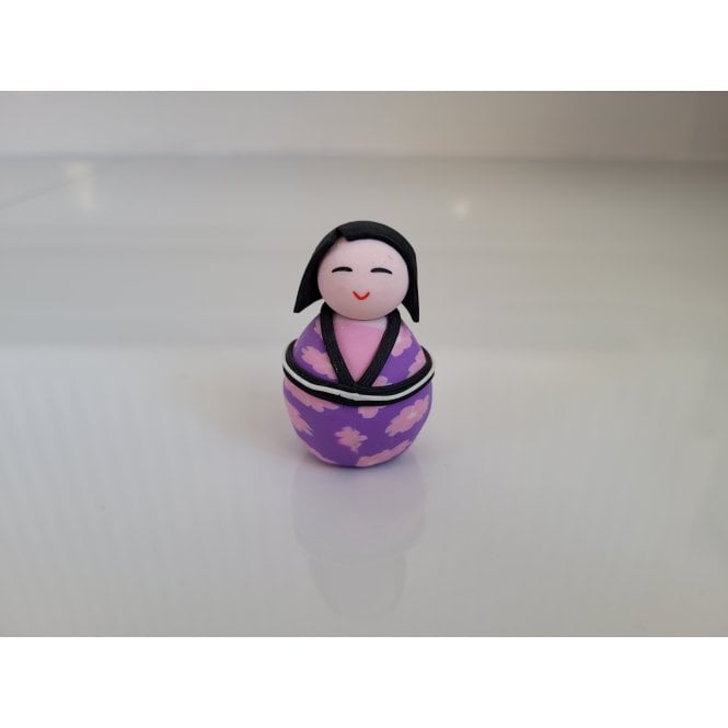 The Cake & Sugarcraft Store Geisha Doll Topper - 5.5 cm Purple