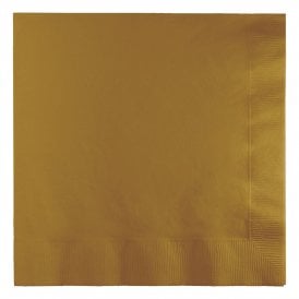 Glittering Gold Lunch Napkins - Pack of 50 Ply 3
