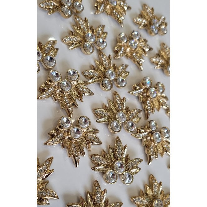 The Cake & Sugarcraft Store Gold and Diamante Foliage Embellishment