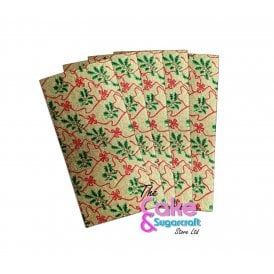 Gold And Green Log Cards 8" X 4" Pack of 5