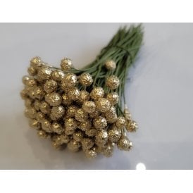 Gold Textured Single Ended Stamens 25 Pack