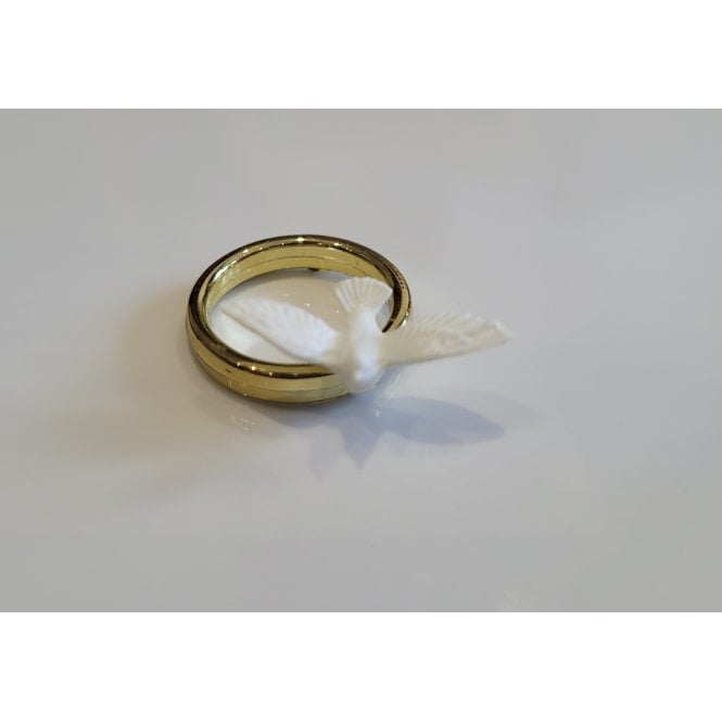 The Cake & Sugarcraft Store Gold Wedding Ring with Dove 