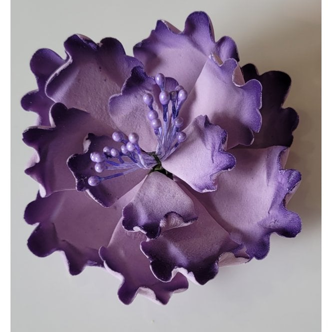 The Cake & Sugarcraft Store Hard Sugar Peony With Pearl Stamens - 2Tone Lilac/Deep Lilac