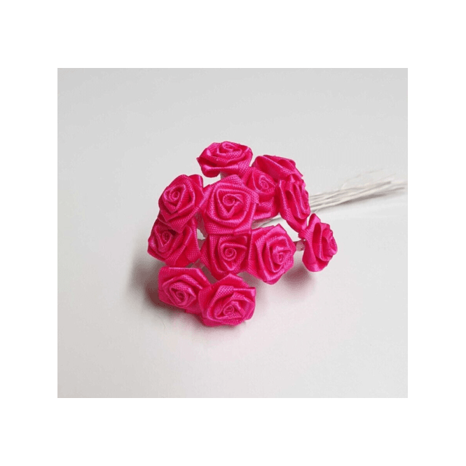 The Cake & Sugarcraft Store Hot Pink Ribbon Roses Flower Spray