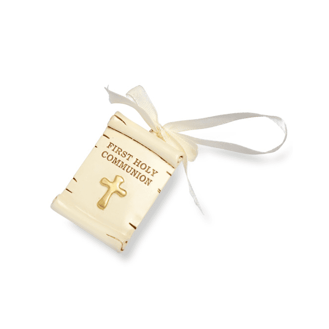 The Cake & Sugarcraft Store Ivory and Gold First Holy Communion Confirmation Scroll