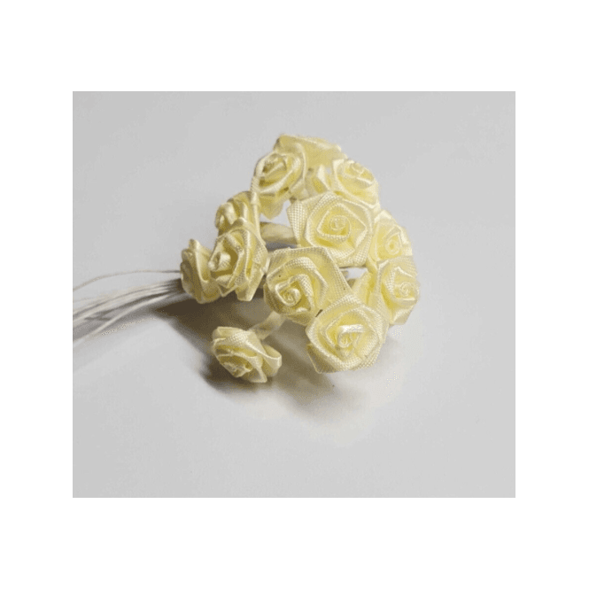 The Cake & Sugarcraft Store Lemon Ribbon Roses Flower Spray 