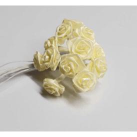 Lemon Ribbon Roses Flower Spray 
